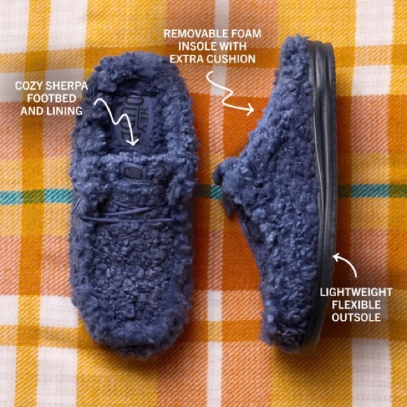 Hey Dude Fuzzy Wally Slipper Size 13 - Picture 6 of 12